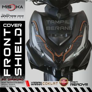 Misoka Front Shield Cover All New Aerox 155/Aksesoris Motor Yamaha/Rubber Karet Keren Murah BUKANhayaidesu