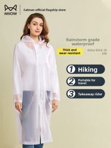 Miiow | Long Thick Travel Raincoat Full Body Disposable Catman Raincoat For Children And Adults Outdoor Portable Fishing Hiking Camping Mountaineering Tour