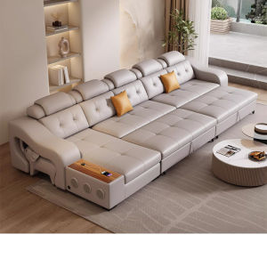 Modern Minimalist Leather Sofa Bed 2025 New Style Dual Use Foldable Retractable Multi Function Living Room Pull out Bed