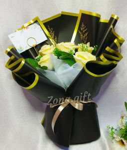 Buket Wisuda Bunga Mawar 5 Tangkai/Kado Ultah