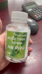 Muối tinh 4.5g An Phú - nước muối sinh lý gia đình tự pha dùng rửa mũi (Hộp 50 viên)