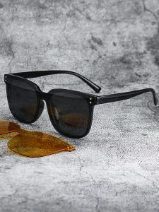 Ultra-Light Full Frame Big Face Full Frame Glasses Frame Mens Day and Night Dual-Use Magnetic Set Glasses Driving Sunglasses with Myopia Glasses Women