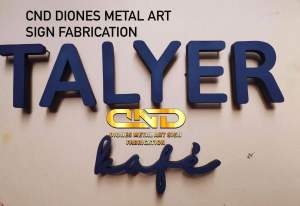 Stainless 3d letters Mattr black finished