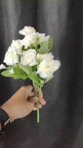 Bunga Mini Rose Panca Warna Cabang 5 Bunga Mawar Mini - bunga Imitasi kain artificial untuk dekorasi cafe dekorasi rumah dekorasi kamar dan dekorasi pelaminan atau dekorasi wedding termurah artifisial palsu kain Import premium