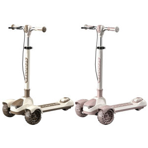 【New Arrival】 Foldable Kick Scooter Adjustable Height 3 Wheel Scooter Lean To Steer Kids Push Scooter Non-Slip Deck for 5-18 Years Old