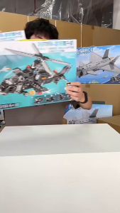 Bộ xếp hình lắp ráp máy bay đặc nhiệm biến hình robot gạch khối tương thích quà tặng cho trẻ em P1