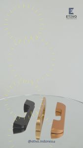 Etivo B17 Pull Bar Handle Black | Tarikan Laci Hitam | Gagang Pintu Lemari