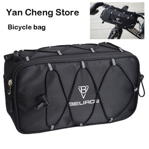 2.1/4.3L Bicycle Handlebar Bag Large Capacity Storage Front Tube Bag Basket Pack Cycling Accessories for MTB Foldable Bike