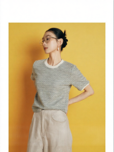 SUSHE | Elegant Casual Early Spring Light Fragrant Short Sleeve Pullover Knit Top