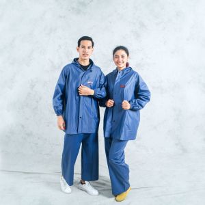 Jas Hujan Raincoat Pria Wanita By Batok Bahan PVC 025 Terbaik Tebal Kuat Elastis
