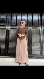 Rok Plisket Crinkle Airflow Premium & Rok Plisket Jena Fashion