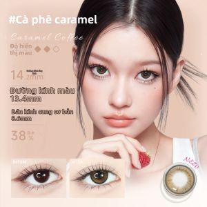 GLAM UP | Kính Áp Tròng Màu Dùng Một Lần Caramel American Half-Yearly 1 Miếng