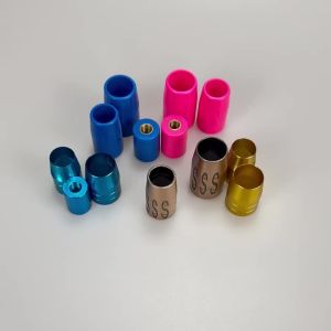 Topranc Multicolor Fishing Rod Butt Caps Aluminum & Plastic Rod End Grips with Internal Thread Fishing Tackle