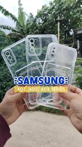 Soft Case For S4msung A01 A02 A02S A03 A03S Core Card Slot Kartu Casing Silicon Bening Clear Kesing Dompet