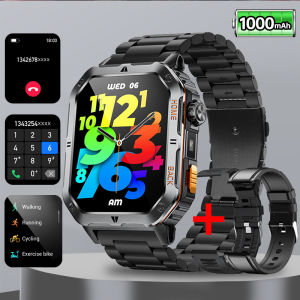 2025 Sports Men Smart Watch Fitness LED Flashlight Waterproof Military Healthy Monitor Bluetooth Call Smartwatch For Android IOS
