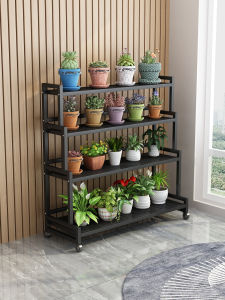Modern Iron Art Plant Stand Multi-layered Succulent Plant Pot Rack Balcony Living Room Mobile Staircase Style Flower Holder
