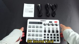 Siborie live soundcard S6 Mixer Bluetooth Sound Card external untuk Streaming Media