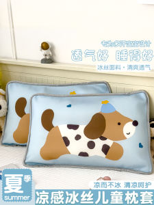 Cartoon Ice Silk Childrens Pillowcase 40x60 Summer Kindergarten Baby Core Inner Case Polyester Fiber Universal Washable
