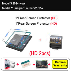 Full Cover Tempered Glass Screen Protector for Tesla Model Y Juniper Model 3 2025 HD Glossy Matte Center Control Film Protection