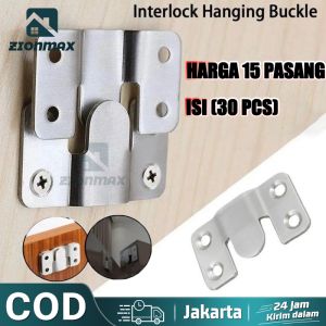 Braket Ambalan 30Pcs /Plat Gantung Meja Dan Pigura/Bracket Engsel Head Board