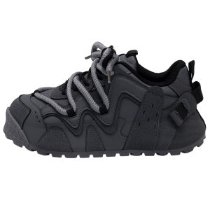 HUANQIU | Retro Gray Canvas Shoes for Men Spring Autumn 2026 New Thicker Sole Casual Fashion