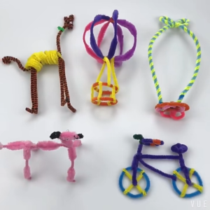 100Pcs DIY Craft Supplies Colorful Glitter Plush for Kids Handicraft Educational Toys