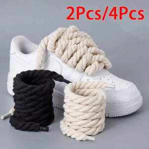 0.8CM Thick Round Shoelaces Quality solid color Cotton Shoelace Running Sneakers Laces 100/120/140CM Boots Shoelace 1Pair/2Pair
