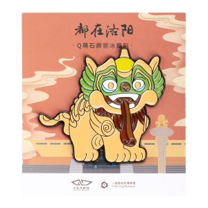 Luoyang Museum Cultural Creative Q Cute Luoyang Three Colors Refridgerator Magnets Magnetic Suction Stylish Souvenir Cute Creative Gift