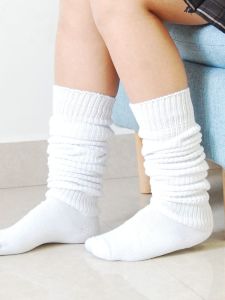 Japanese Style Long Womens Elephant Bubble Socks Fall and Winter Heattech JK Bunching Socks Second-Class Loose Sailor Uniform Socks