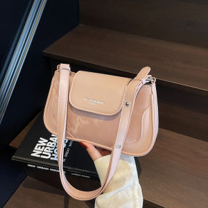 Silver Underarm Crescent Moon Handbag Womens New 2025 High-End Luxury Small Luxury Handbag Soft Magnetic Buckle Closure