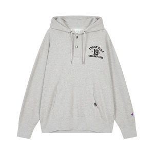Champion | Hoodie Pullover Snap Collar Retro Campus Style