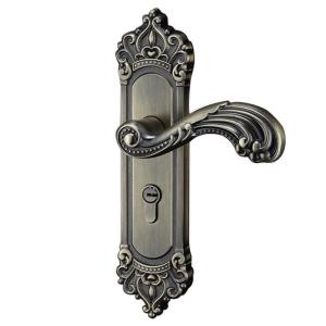 European Quiet Indoor Door Lock Yellow Bronze