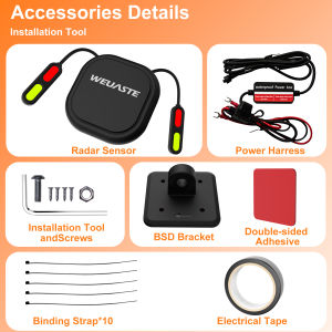 Motorcycle Safety Kit 24GHz BSD Radar Blind Spot Monitor & Lane Change Alarm IP67 Waterproof Moto Warning System Accesorios Moto