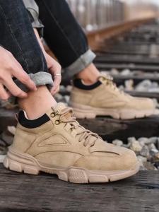 COD HUANGSafety shoes mens summer steel toe anti-smashing anti-puncture deodorant lightweight wear-resistant soft bottom breathable construction site safety boots