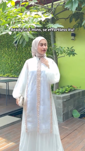 gamis dewasa terbaru 2025 Dress Ceruty Babydoll Mix Brokat Premium setelan pesta mewah elegan viral