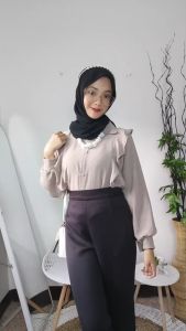NETA BLOUSE WANITA CRINKLE AIRFLOW / ATASAN REMAJA KANCING KOREAN STYLE