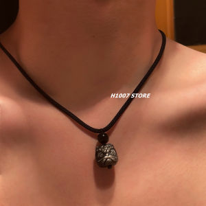 Chinese Fad Silver Diamond Auspicious Beast Small Xingshi Couple Hoodie Necklace Mens Niche Design Sweater Chain Womens Clavicle Chain