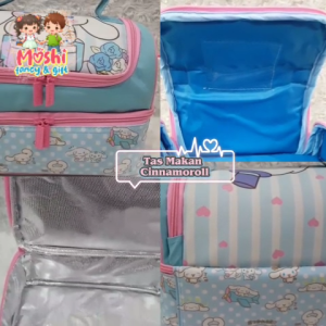 Tas Makan Sanrio Cinnamoroll / Tas Bekal Cinnamoroll / Lunch Bag Cinamon Susun / Tempat Bekal Susun Cinamon Kado