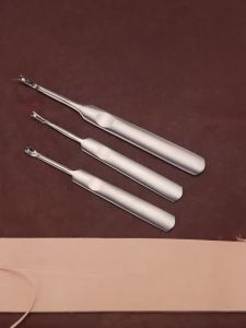 Bộ Dụng Cụ Chế Tác Da Bằng Thép Không Gỉ Cao Cấp - Dao Tạo Rãnh Chữ V & Chữ U Dao Bào Cạnh Bộ Đục DIY Dành Cho Thợ Thủ Công