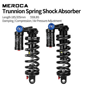 MEROCA | MEROCA RCT3 Bicycle Trunnion Mount Rear Shock 185/205mm Coil Spring Shock 550LBS MTB Soft Tail Bicycle Rear Shock Absorber