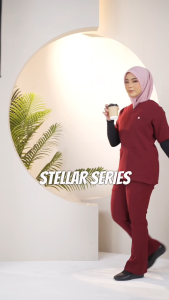[ WOMEN ] STRETCHABLE SCRUB SUIT (TOP+PANT) | STELLAR SERIES