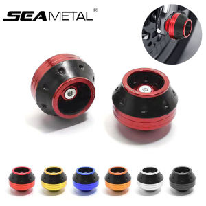 Seetal phổ quát xe máy chống thả Ngã Ba thanh trượt cup khung hợp kim nhôm bánh xe Thanh trượt bảo vệ sửa đổi Xe tay ga phía trước ngã ba cup