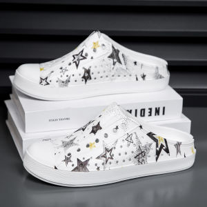 รองเท้าแตะ EVA แบบสวมสำหรับผู้หญิง ฤดูร้อน 2024 รองเท้าแตะชายหาดแบบสวมครึ่งนิ้วแบบลำลอง สไตล์สปอร์ต สวมใส่สบาย รองเท้าแตะแบบสวมครึ่งนิ้วแบบสวมครึ่งนิ้ว