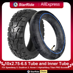10x2.75-6.5 Tire and Inner Tube Set 10 Inch Off-road Tires for Speedway 5 Dualtron 3 Hover-1 Alpha Hiboy Titan PRO Scooter Tyre