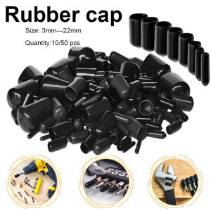 10-50pc rubber end cap PVC rubber cap silicone sleeve screw end cap plastic pipe sleeve hub thread protector cable end cover