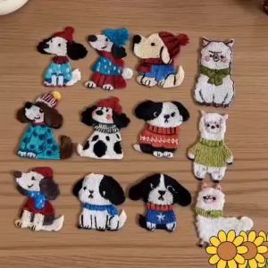 DUTRIEUX | 3pcs Cute Cartoon Dog Ironing Eembroidery Patch Decoration Clothing Backpack Making DIY Handmade Accessories
