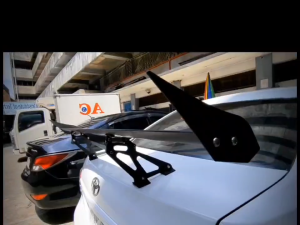 GCAO (110cm) JG-139 Aluminum Double Deck Racing Rear Trunk Spoiler Black (4595)