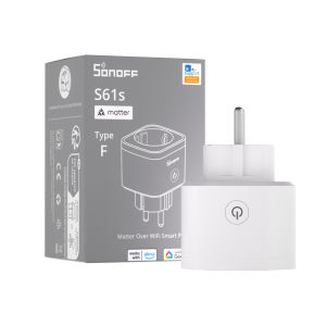 Sonoff | SONOFF S61STPF Matter Over WiFi Smart Plug S61s TPF Smart Socket Energy Electricity Monitoring Via Ewelink APP Alexa Google Home