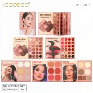 [Hot in the season] Eye Shadow Plate Eye Shadow Book Book Multifunctional Matte Pearl Lipstick Powder Blusher Highlight Concealer 67 Colors