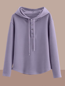 เสื้อสเวตเตอร์คอวีแขนยาวสไตล์เกาหลีแฟชั่นฤดูใบไม้ร่วงสำหรับผู้หญิง เสื้อสเวตเตอร์มีฮู้ดแบบสั้น เสื้อสเวตเตอร์ผู้หญิง